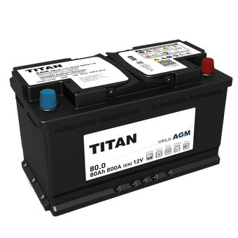 TITAN AGM 80Ah 800A (315x175x190) 6СТ-80.0 VRLA