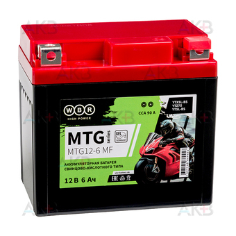 WBR MTG 12-6 MF GEL 6 Ач 90А обратная пол.(113x70x105) YTX5L-BS