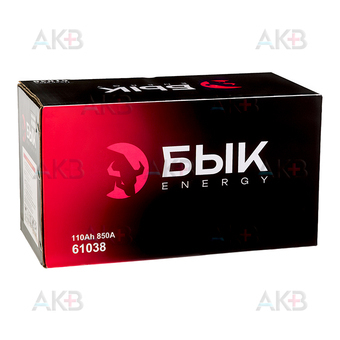 Автомобильный аккумулятор БЫК Energy 61038 110Ah 850A обр. пол. (353x175x190). Фото 3