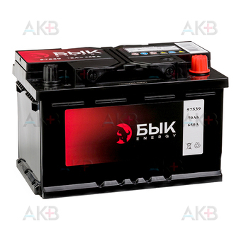 БЫК Energy 57539 70Ah 650A обр. пол. (278x175x175) низкий