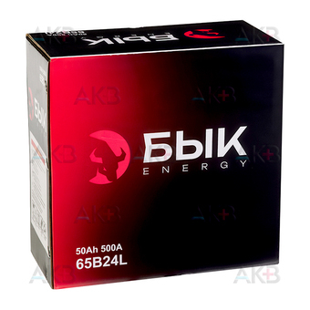 Автомобильный аккумулятор БЫК Energy 65B24L 50Ah 500A обр. пол. (236x129x225) станд. клемы. Фото 3