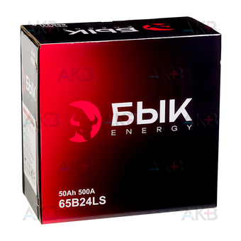 Автомобильный аккумулятор БЫК Energy 65B24LS 50Ah 500A обр. пол. (236x129x225) узкие. клеммы. Фото 3