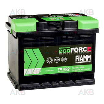 Fiamm Ecoforce AFB 60 Ач 600A обр. пол. (242x175x190) EFB Start-Stop TR600