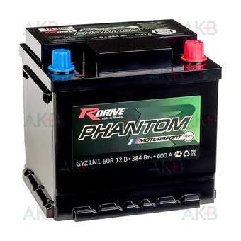 RDrive PHANTOM GYZ LN1-60R 12V 60 Ач 384 Втч 600A о.п. (207х175х190) LiFePO4