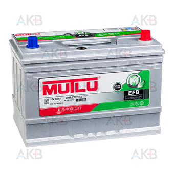 Mutlu EFB 86 Ач 800A обр. пол. (306x173x225) EFB.D31.86.080.C