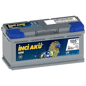 INCI AKU Start&Stop AGM LEO 105 Ач 950A обр. пол. (394x175x190) L6 105 095 013