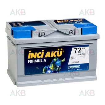 INCI AKU FORMUL A TAURUS 72 Ач 700A обр. пол. (278x175x175) LB3 072 070 013