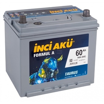 INCI AKU FORMUL A TAURUS 60 Ач 540А обр. пол. (232x173x225) D23 060 054 011 JIS TYPE SLI
